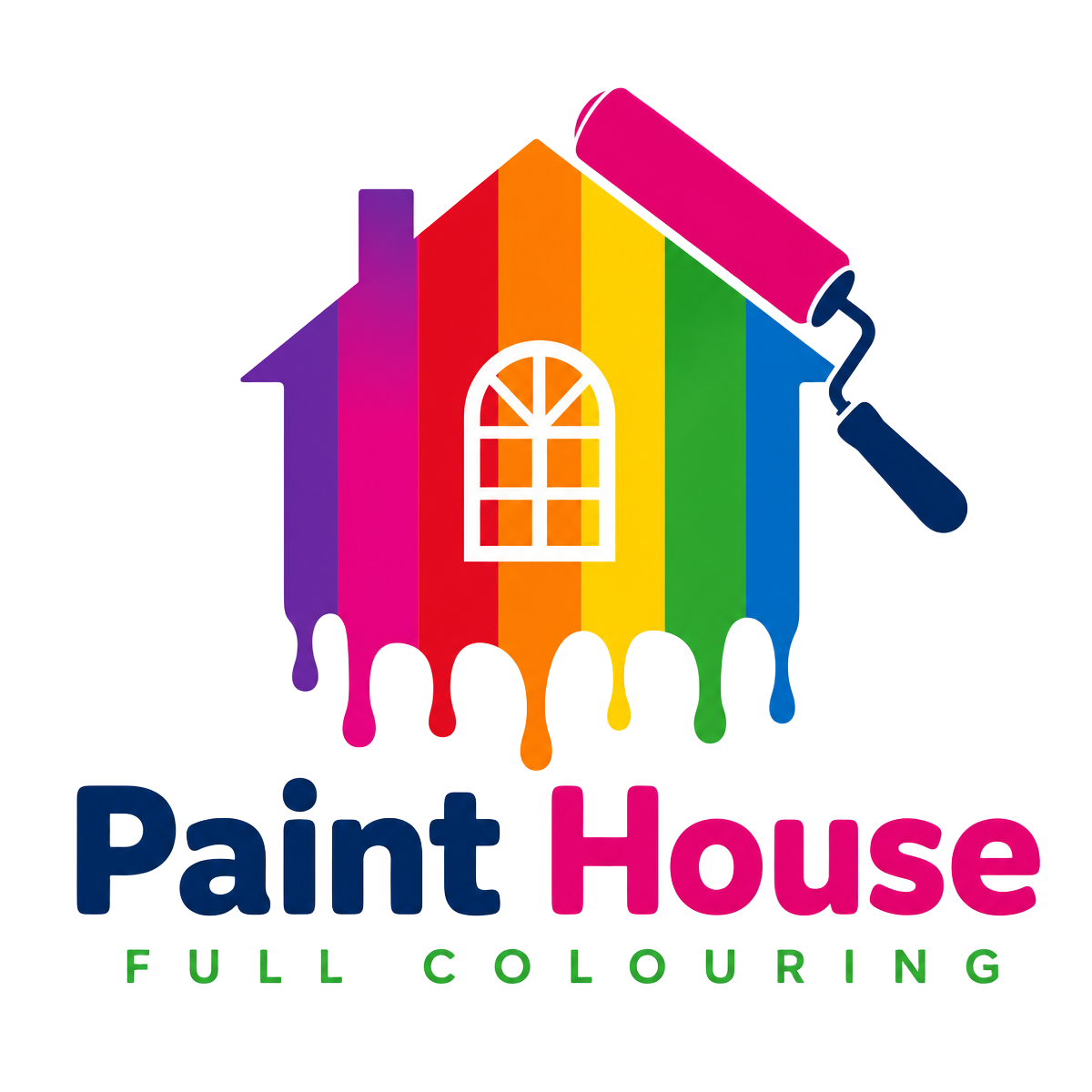 Paint House Full Colouring — painting and decorating logo